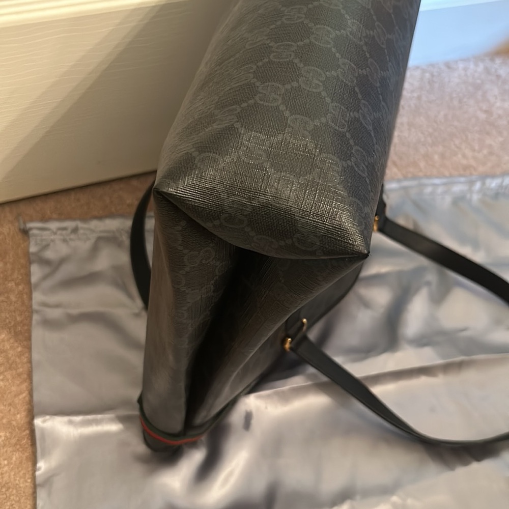 Gucci Supreme Sherry Line Tote Bag - Black - Picture 6 of 11